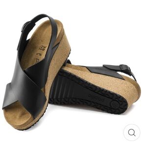 Papillio by Birkenstock Black Wedge Sandals for Women